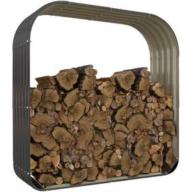 Outsunny 313047999962 57 Inch X 16.9 Heavy Duty Outdoor Firewood Rack With Cover Galvanized Steel W