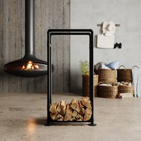 P-01-053 Pamo Firewood Rack Outdoor - Otto Heavy Duty Industrial Pipe Holder Sta