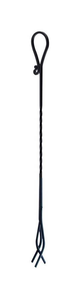15513 Panacea Black Powder Coated Steel Fireplace Tongs