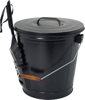 15343 Panacea 800689596166 Ash Bucket With Shovel Black Usa