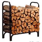 Panacea Black Steel Log Rack Winter Goods 8 Racks W Cover 093432152058