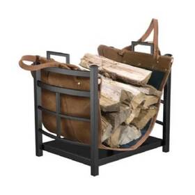 Tv-589256-u-a Panacea Products Log Bin With Synthetic Leather And Alloy Steel Carrier Rack Open Box