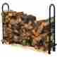 Pdolr41965 Unbranded Black Powder Coated Steel Firewood Log Rack 4ft