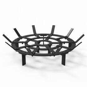 Yx-24-zz Pekgril 24-inch Round Fireplace Grate Heavy Duty Fire Pit Matte Black Firepla