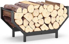 Peyulia 313021558529 Indoor Outdoor Firewood Rack Rustproof Metal Fireplace Wood Curved Lagre-ca