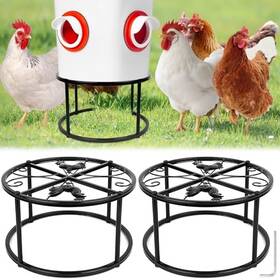 24mscfw2918cm2p Phepetroll Pcs Metal Stand For Chicken Feeder Waterer Heavy Duty 11.4 X 6.9in 2