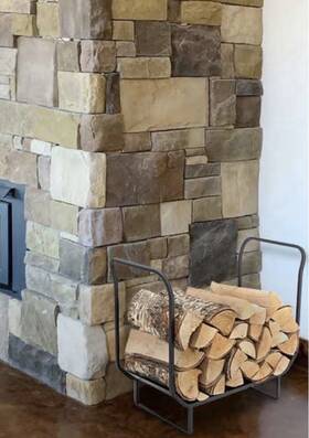 18531-1 Pilgrim Traditions Fireplace Wood Holder Single Firewood Rack Indoor