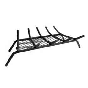 Pleasant Hearth 784331865490 H 1/2 Inch Solid Steel Fireplace Grates With Ember Retainer Black 27in