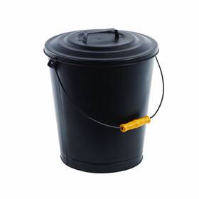 Pleasant Hearth 885229377399 Fireplace Ash Bucket With Lid Black