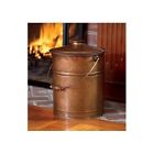 Plow Hearth Copper Color Ash Bucket Can Safety Fireplace Wood Stove Chimney Winter Vintage 696731041483