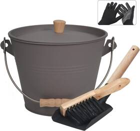 Patg5l53mg Poofzy Ash Bucket With Lid 1.3 Gallon For Gray