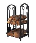 Ppirafrn73 General Firewood Rack Storage Log Holder Heavy Duty Steel Black
