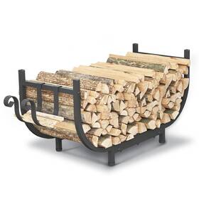 Mti621u30 Proworx Curved Firewood Rack Outdoor Indoor Black 30 Inch Rustproof Fire Wood Storag