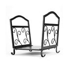 Pty-fwroc06bk Pinty Fireplace Log Holder Wrought Iron Indoor Fire Wood Stove