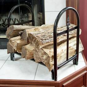 Pure Garden 313087175104 23 Inch Fireplace Log Rack With Finial Design