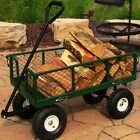 Qh-slc909-gn Sunnydaze Decor Green Collapsible Steel Log Cart Capacity 819804019909