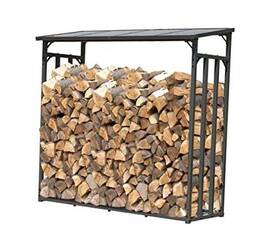 47468 Quick-star Gmbh Metal Firewood Rack Outdoor 4.7 X 2.3 Feet Anthracite Without Protection