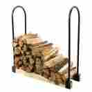 Qx-2x4lrb-m Sunnydaze Decor Adjustable Firewood Log Rack-extends To 16 Feet Durable Black Metal Steel 819804016021
