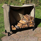 Qx-4lr-4lrc-khaki Sunnydaze Decor Foot Firewood Log Rack Cover Combo 819271021832 Qx-4lr-4lrc-khaki Sunnydaze Decor Foot Firewood Log Rack Cover Combo 819271021832