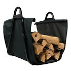 Qx-lhc Sunnydaze Decor Firewood Log Rack Outdoor Heavy Duty Wood Storage Holder W Carrier Black New 815008021090