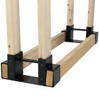 Qx-slrb Rack Brackets Sunnydaze Decor Steel Firewood Log Outdoor Heavy Duty Wood Storage Holder New 815008021069