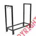 Qxwr30 Sunnydaze Decor Black Steel Firewood Log Rack And Cover Combo 30 Inch Long 819804018599