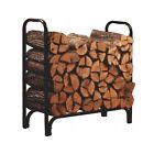 Rack Fireplace Firewood Outdoor Feet Duty 4 Log Holder Black Heavy Wood Storage