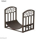 Rack Firewood Bronze Wood Log Scrolls Bin Fireplace Camp Holder Brushed