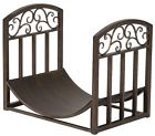 Rack Log Fireplace Holder Logs Bin Scrolls Bronze Firewood Wood Holders Home 751503184635