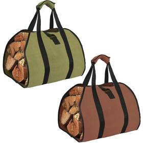 Rionaty 976628623492 2 Pcs Firewood Carrier - Waxed Canvas Tote Bag Extra Large Water-resistant Po