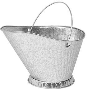 Rocky Mountain Radar 027132857975 Goods Large Fireplace Ash Bucket - Coal Hod For Wood Silver