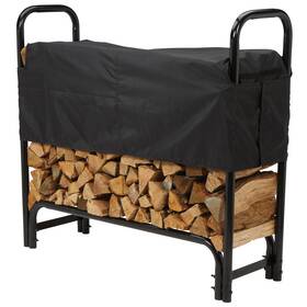 5027747 Roughneck 4ft. Firewood Rack With Cover 1100-lb. Capacity Steel Construction