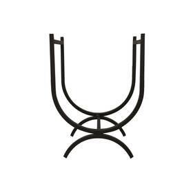 Rts Home Accents 627606003503 U-shaped Firewood Log Holder Indoor Or Outdoor Black