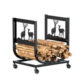 Clu-oo1 Rucoin Firewood Rack Powder Coated Steelwaterproof And Rust Proof Bear Up To 150 P