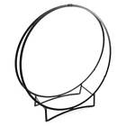Sawrlr48 Heritage Stronghold Black Iron Log Hoop Heavy Duty Outdoor Wood