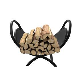 Scendor 975210900164 Folding Firewood Rack 17 Inch X-shaped Fireplace Log Holder Decorative Heavy Duty
