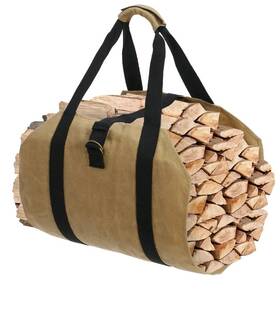 Segawe 785249696480 Firewood Log Carrier Bag Waxed Canvas Outdoor Tote Bags Camping With Strap