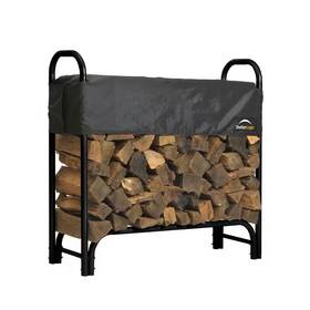 Shelterlogic 313115870896 4 Ft. H X D 1 W Firewood Rack With Black Powder-coated Finish And 2