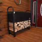 Shelterlogic 4 Foot Covered Firewood Rack Steel Waterproof Log Holder Outdoor Wood Fire Pit 677599904714