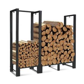 Shomextol 774034091760 4ft Outdoor Indoor Firewood Rack Holder For Fireplace Wood Heavy Duty Firepl