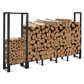 Shomextol 774034091777 8ft Outdoor Indoor Firewood Rack Holder For Fireplace Woodheavy Dut