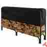 Sky1822 Best Choice Products Firewood Log Rack Large 8 Wood Storage Holder Heavy Duty Metal Black Cover 810010022615