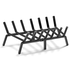 Blj-24 Snogswog 24 Inch Fireplace Grate Solid Steel Firewood Burning Rack Heavy Duty Fire