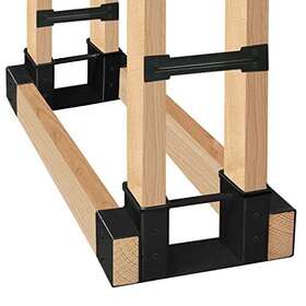 Snugniture 190065884742 Outdoor Firewood Log Storage Rack Bracket Kit Adjustable Ho