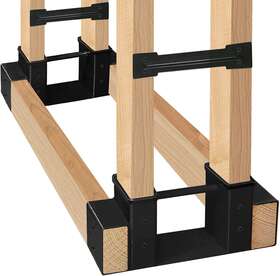 Snugniture 711181510324 Outdoor Firewood Log Storage Rack Bracket Kit Adjustable Ho