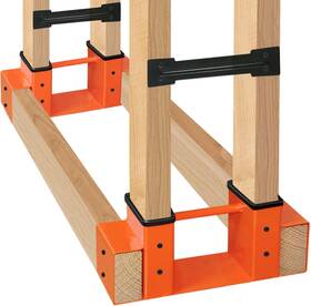 Snugniture 711181841282 Outdoor Firewood Log Storage Rack Bracket Kit Adjustable Ho