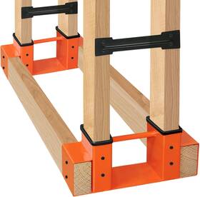 Snugniture 726084244252 Outdoor Firewood Log Storage Rack Bracket Kit Adjustable Ho