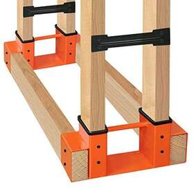 Snugniture 789371137781 Outdoor Firewood Log Storage Rack Bracket Kit Adjustable Holder Fi