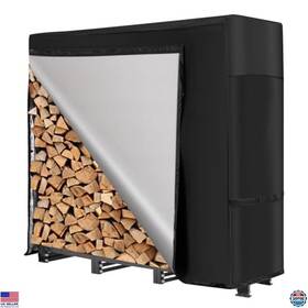 B09s3d39ws Stanley 4ft Heavy Duty Outdoor Firewood Rack With Waterproof Cover For Storage