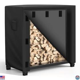 B0cjffqgwg Stanley Outdoor Waterproof Firewood Rack Cover 4ft Log Holder 48 Inch X24 X41 Black